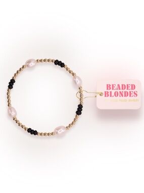 Beaded Blondes Petite 6.25 inch Black Pearl Poppi Bracelet